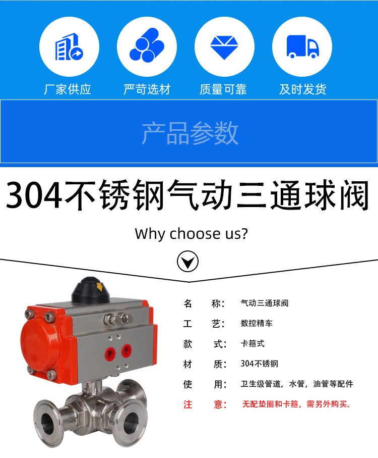 气动内螺纹三通球阀Q614F/Q615F(图2)