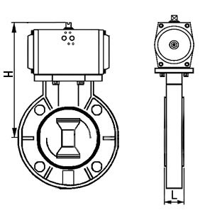 气动塑料蝶阀D671X