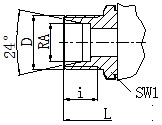 公制螺纹24‘锥面DIN2353,外螺纹高压球阀,高压碳钢球阀BKH