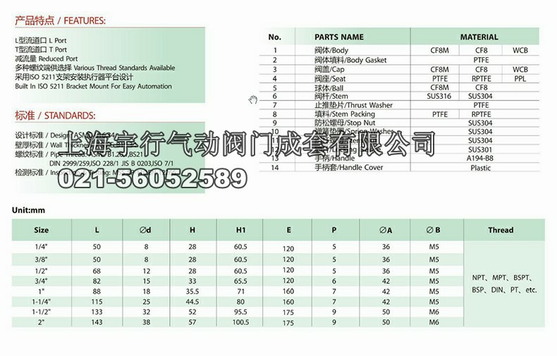 三通球阀 304不锈钢内螺纹三通阀门 L型T型三通手柄开关球阀(图11)