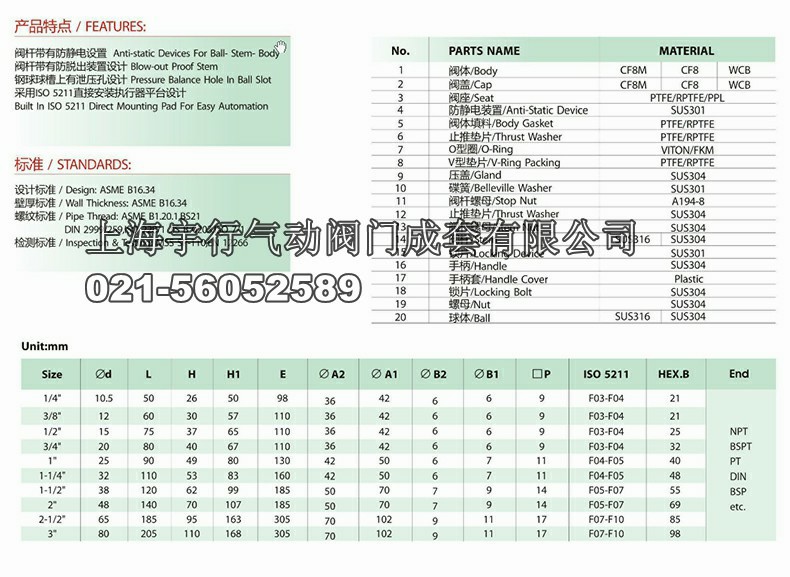 高平台两片式球阀 Q11F2PC不锈钢304高平台球阀 开关阀门(图5)
