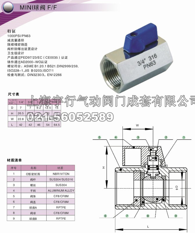 迷你球阀 F/F(图1)
