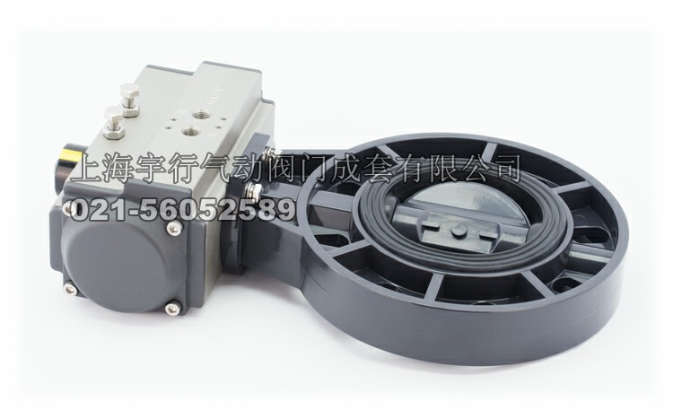 MDZK-AT气动对夹式软密封UPVC塑料蝶阀 D671X-10S耐酸碱(图6)