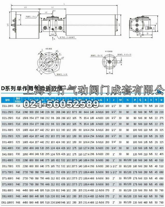 D系列双作用带手动液压气动执行器(图5)