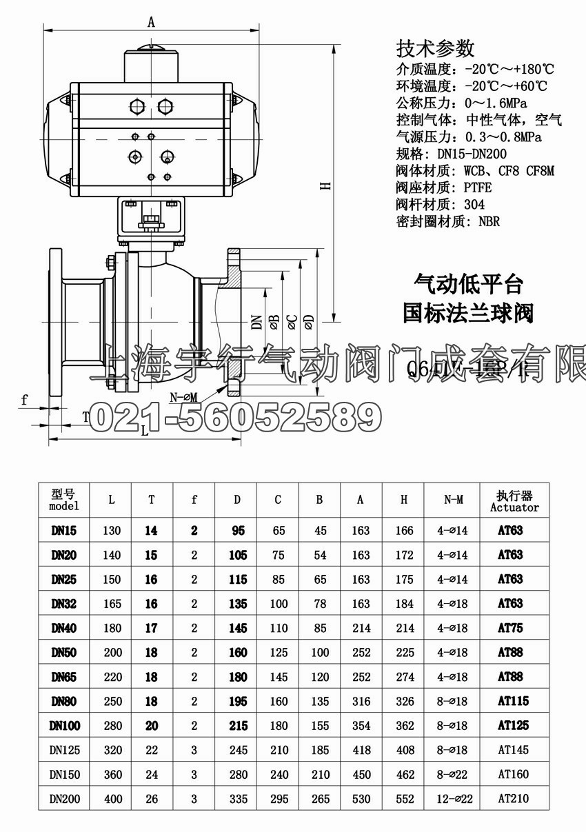 气动带手动机构球阀(图1)