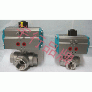 气动内螺纹三通球阀Q614F/Q615F-气动内螺纹三通球阀,Q614F/Q615F,Q614F-16P DN25